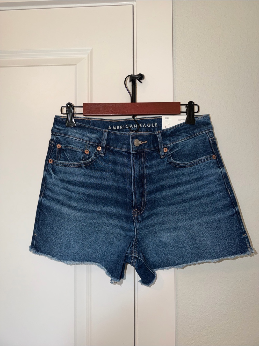 American Eagle Outfitters Dark Blue Denim Cutoff Shorts